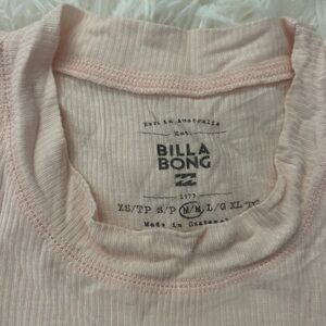 Billabong Light Pink Ribbed Tank Top